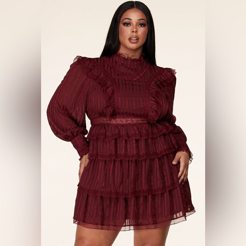 New L’atise by Amy Plus Size Lace Skater Dress - Picture 5 of 8